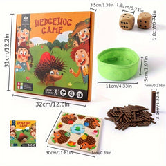 Wooden Hedgehog Game Sensory Sticks Sorting Stacking Motor Skills Toy