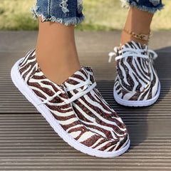 Women's Striped Canvas Skate Shoes