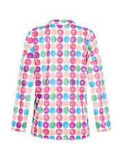  Colorful Dot Print Long Sleeve Button Up Shirt