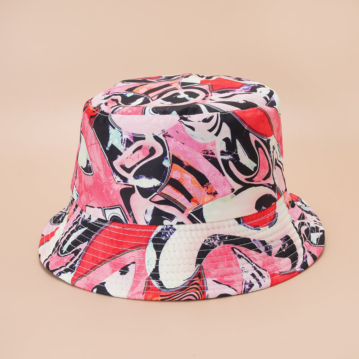 Colorful Cyberpunk Eye Print Bucket Hat for Women