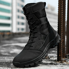 Men's Military Style Hiking Boots Non Slip Lace Up Durable Shoes
