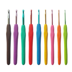 9pcs Colorful Soft Handle Crochet DIY Hand knitting Tools