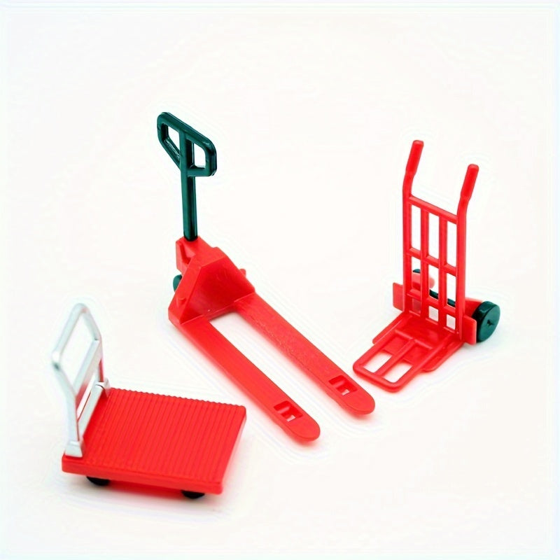 Mini Forklift Truck Toy Set Plastic Pallet Jacks Durable Finger Toys