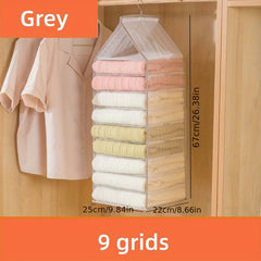 Mesh Hanging Bag with Grids for Wardrobe Storage