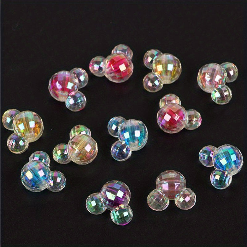 10pcs 16mm Faceted Acrylic Colored Beads DIY Necklace Bracelet Key Chain