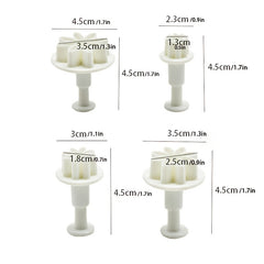 4pcs Flower Fondant Molds for Cake Decorating Baking Tools