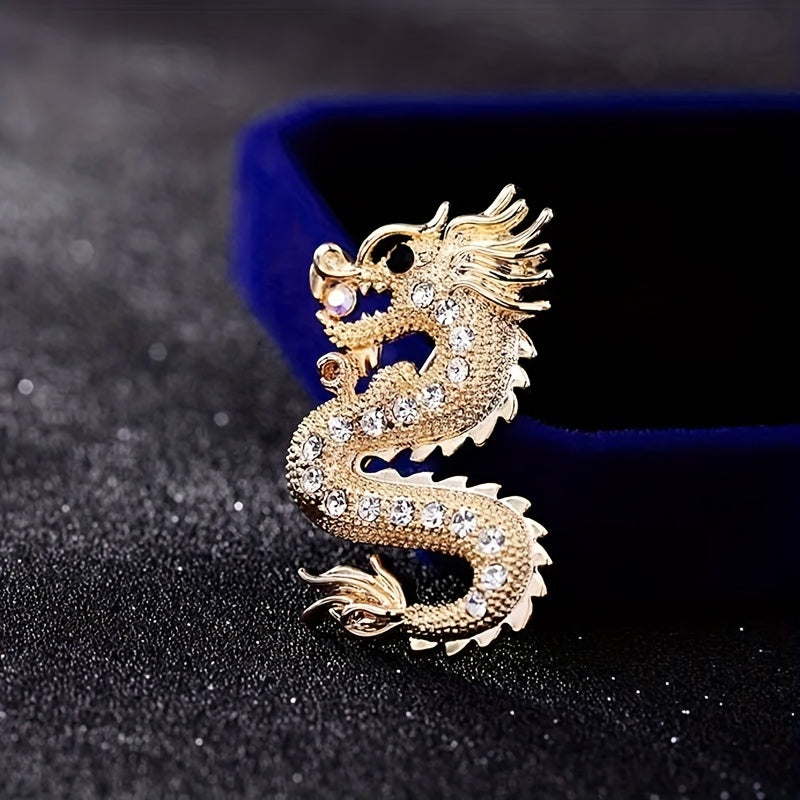 Dragon Brooch Men Punk Shirt Collar Coat Pins Jewelry Accessories