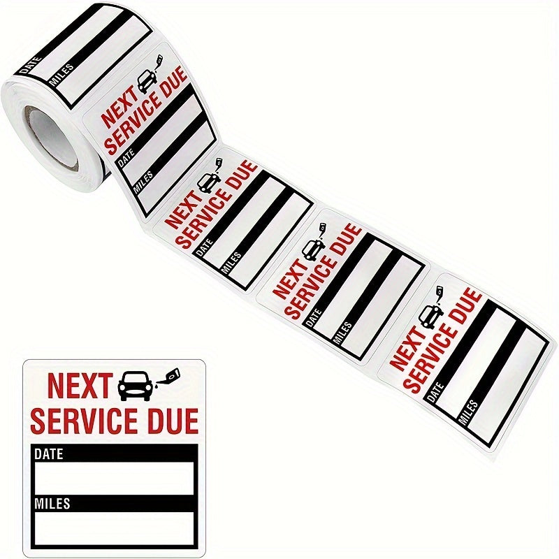 150 Car Maintenance Mileage Date Service Expiry Reminder Stickers