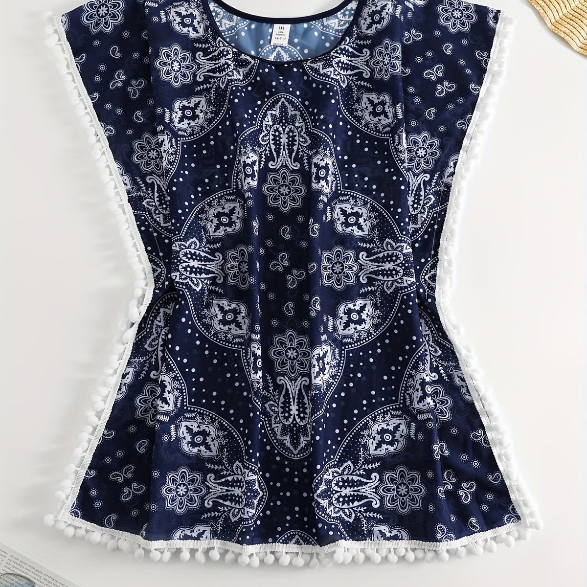  Sexy Cover Up Women's Plus Scarf Print Beachwear