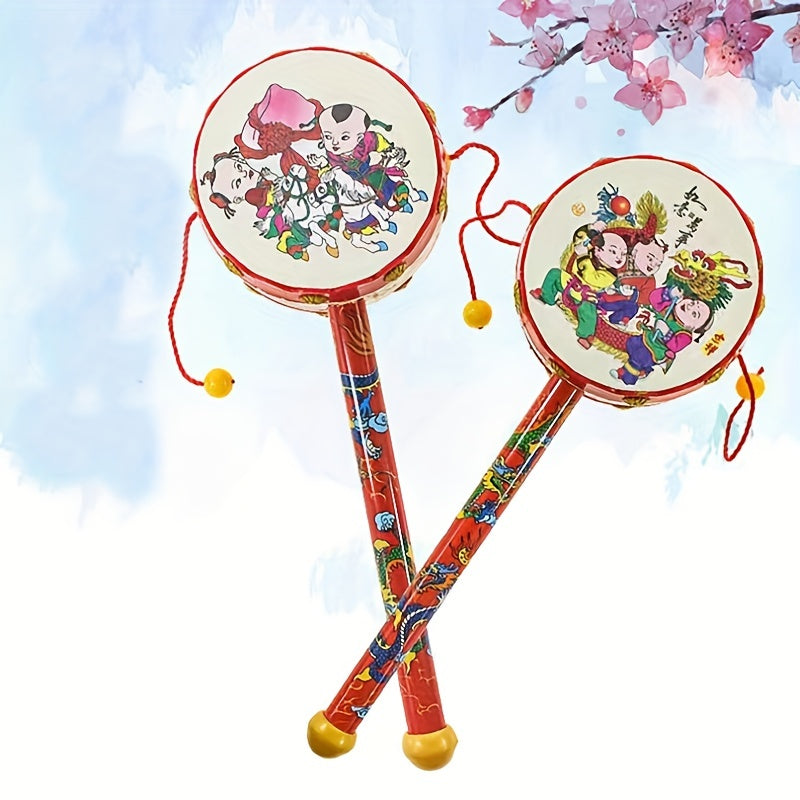 Baby Hand Rattle Drum Safe And Auspicious