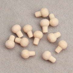 20pcs Wooden Drawer Pulls & Window Handles 1:12 Scale for Dollhouse DIY Apricot