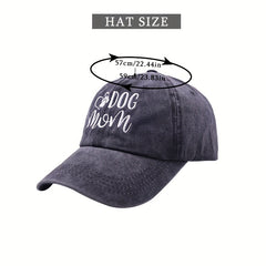 Cat Dog Mom Baseball Cap Vintage Embroidered Washed Distressed Dad Hat