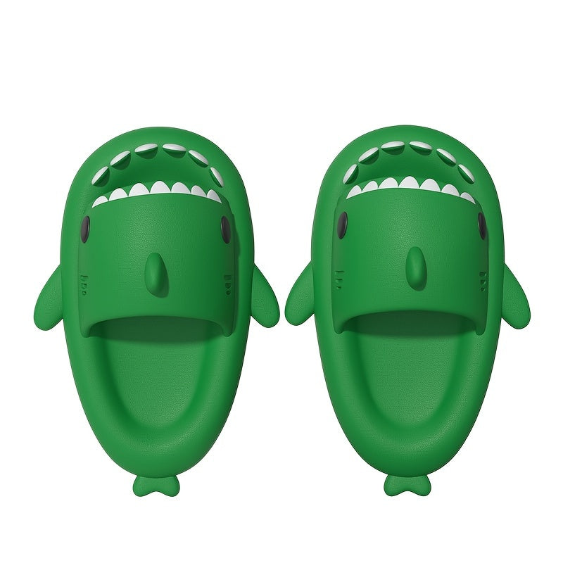 QYA Novelty Shark Slippers Cloud Slides Couple Anime Lightweight Non Slip Shoes