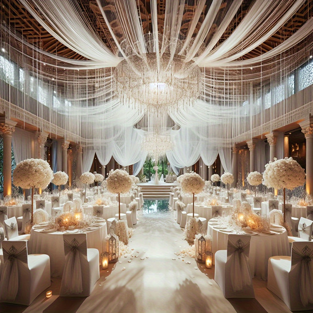 Arched Wedding Drapery Hanging Fabric Decoration