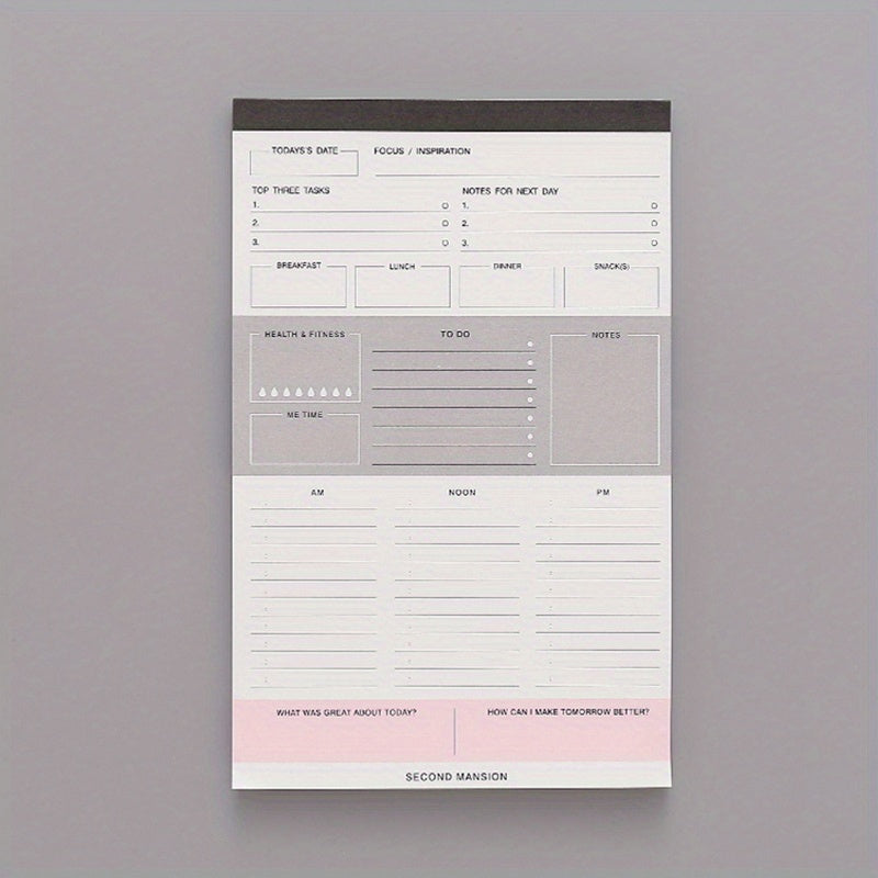 Tearable Weekly Schedule Notebook 60 Sheets