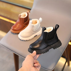 Warm Non Slip Zipper Boots for Baby Girls