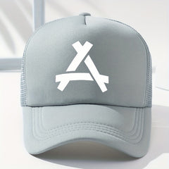 Unisex Mesh Sunshade Breathable Baseball Cap with Triangle Embroidery