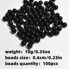 500pcs 4mm 20mm Round Solid Energy Beads Small Hole for Jewelry Making