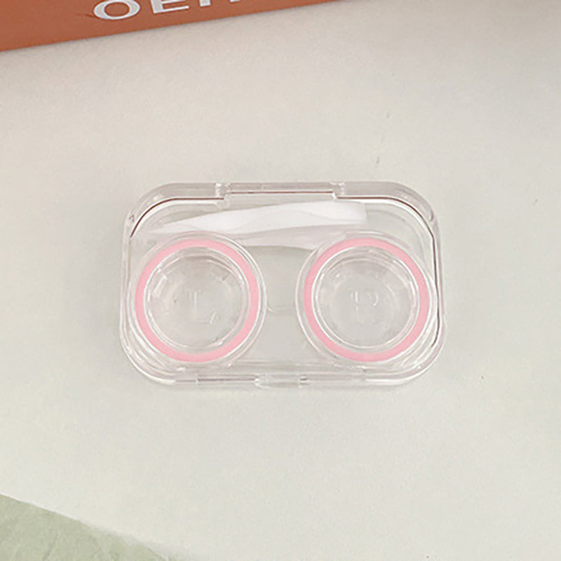 Clear Plastic Mini Lens Case for Contact Lenses