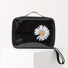 Daisy Printed Waterproof Cosmetic Bag for Outdoor Travel