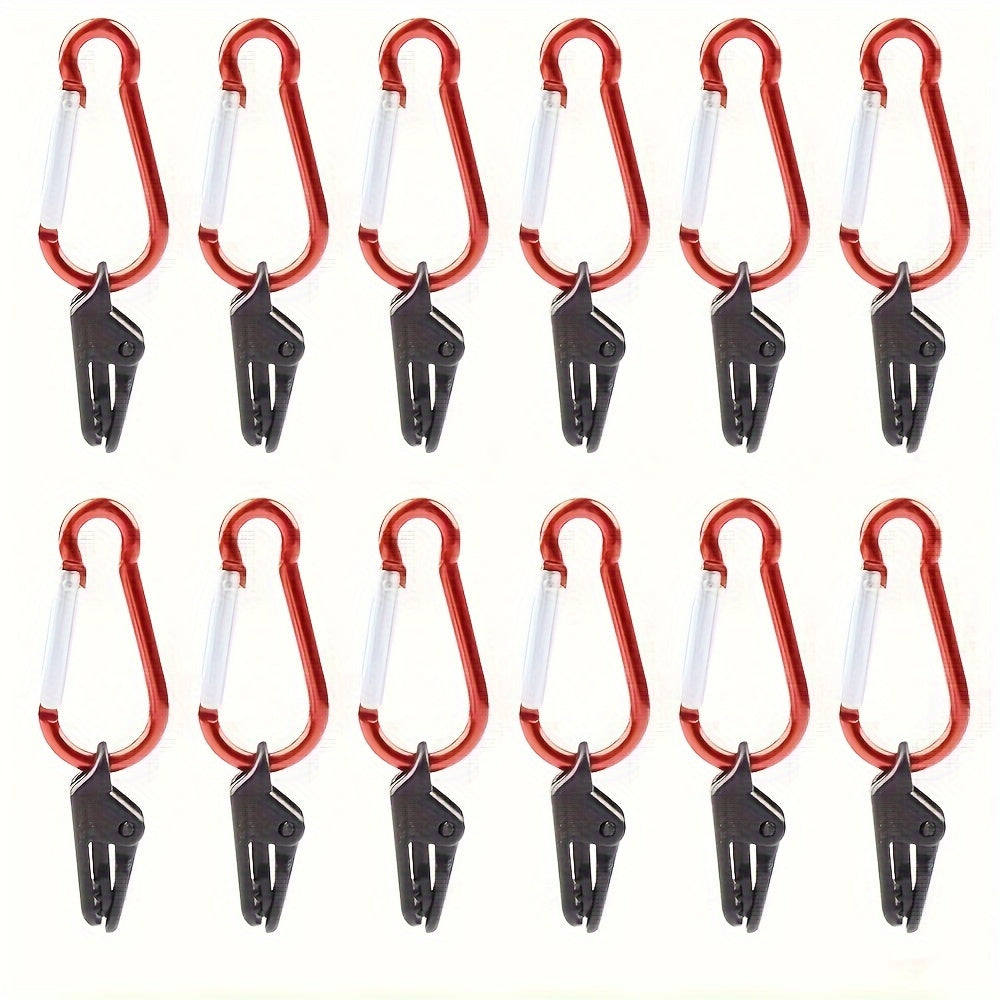 12pcs Camping Tent Securing Clip Windproof Canopy Fixing Clip