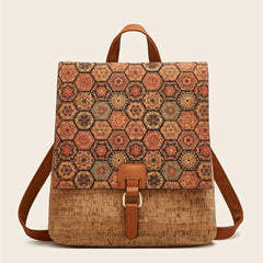 Vintage Flower Pattern Outdoor Backpack, Large Capacity