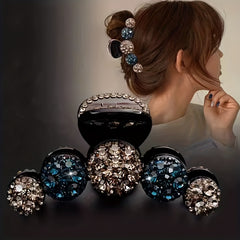Rhinestone Round Hair Claw Shark Claw Head Jewelry Hair Acc