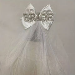 Bridal Rhinestone Bow Headband Wedding Hair Accessory Sparkling Crystals