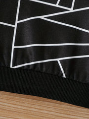 Geo Print Pullover Top Baby Sweatshirt