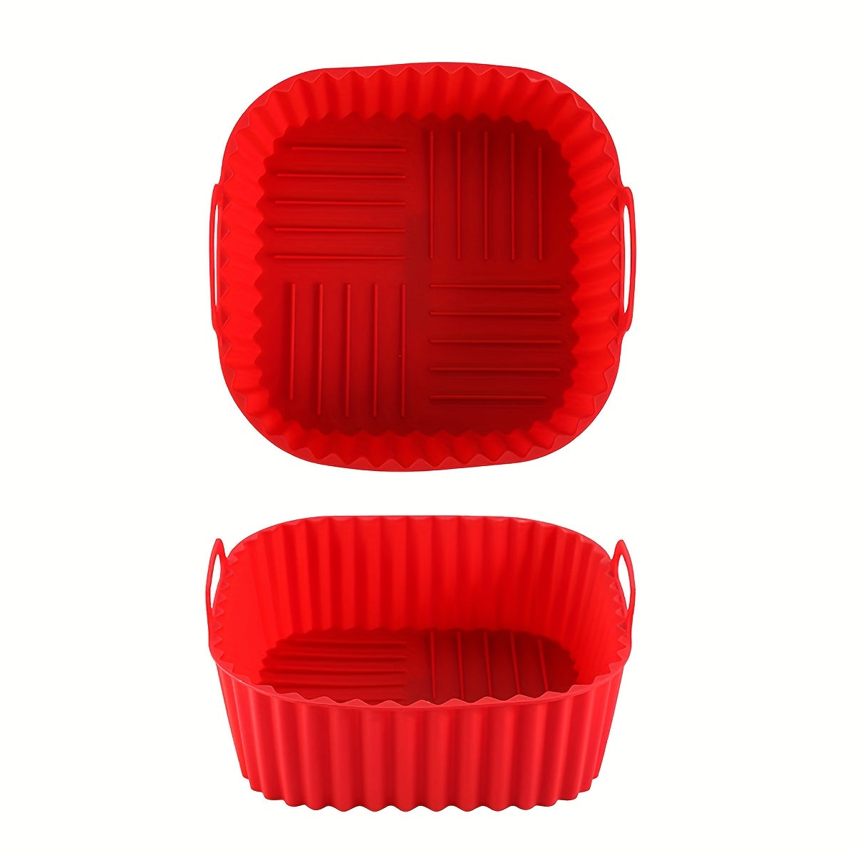 5pcs Silicone Air Fryer Liner 19cm Square BPA-Free Reusable Baking Tray