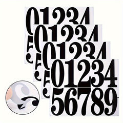 4 Sheets Large Waterproof Number Stickers Number Labels