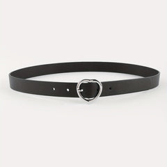 Heart Shape Buckle Wide Belt Casual PU Girdle Women Waistband