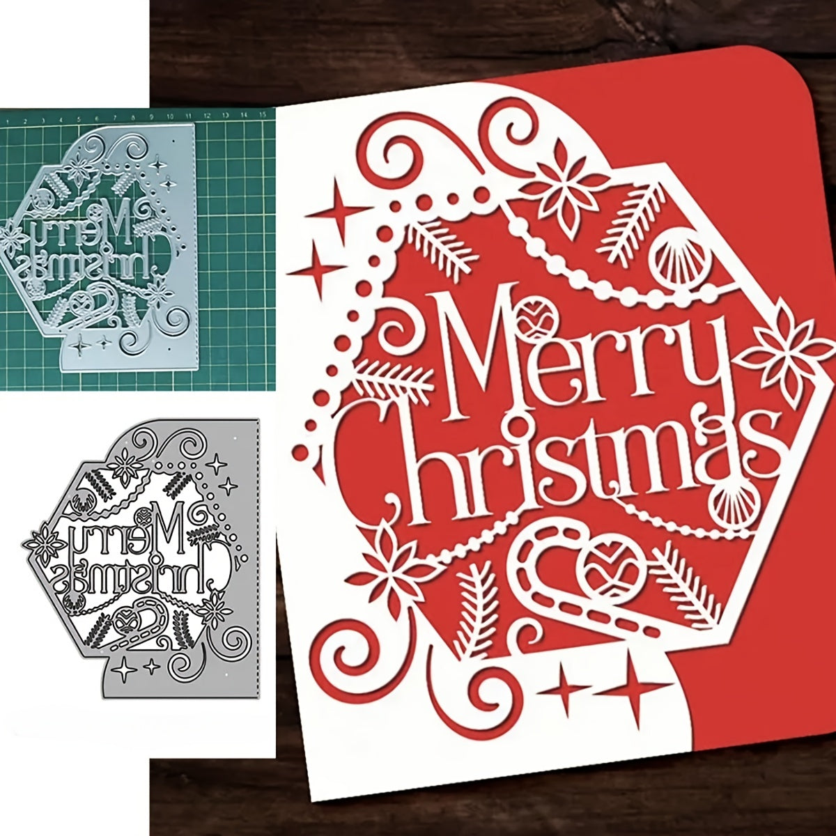 1pc Merry Christmas Cutting Die DIY Metal Embossing Scrapbooking