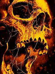 Skull With Mouth Open Print Men's Short Sleeve T shirt