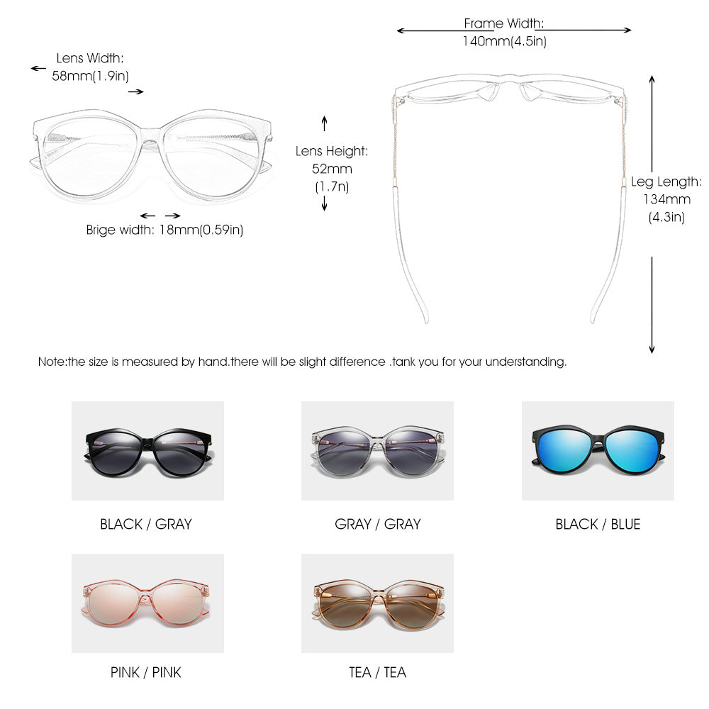 Polarized Oval Sunglasses for Women