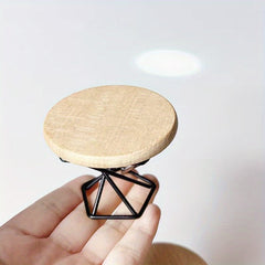 Mini Round Wooden Tables Dollhouse Accessories for Crafts DIY Projects