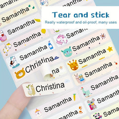 Transparent Custom Name Sticker Waterproof 120-360pcs