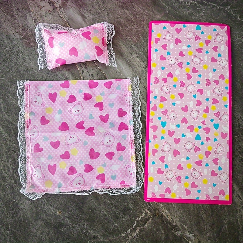 Pink Fantasy Doll Bed Playhouse Toy Ideal Gift