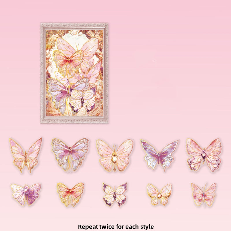 20pcs Butterfly Collection Series Decorative Stickers