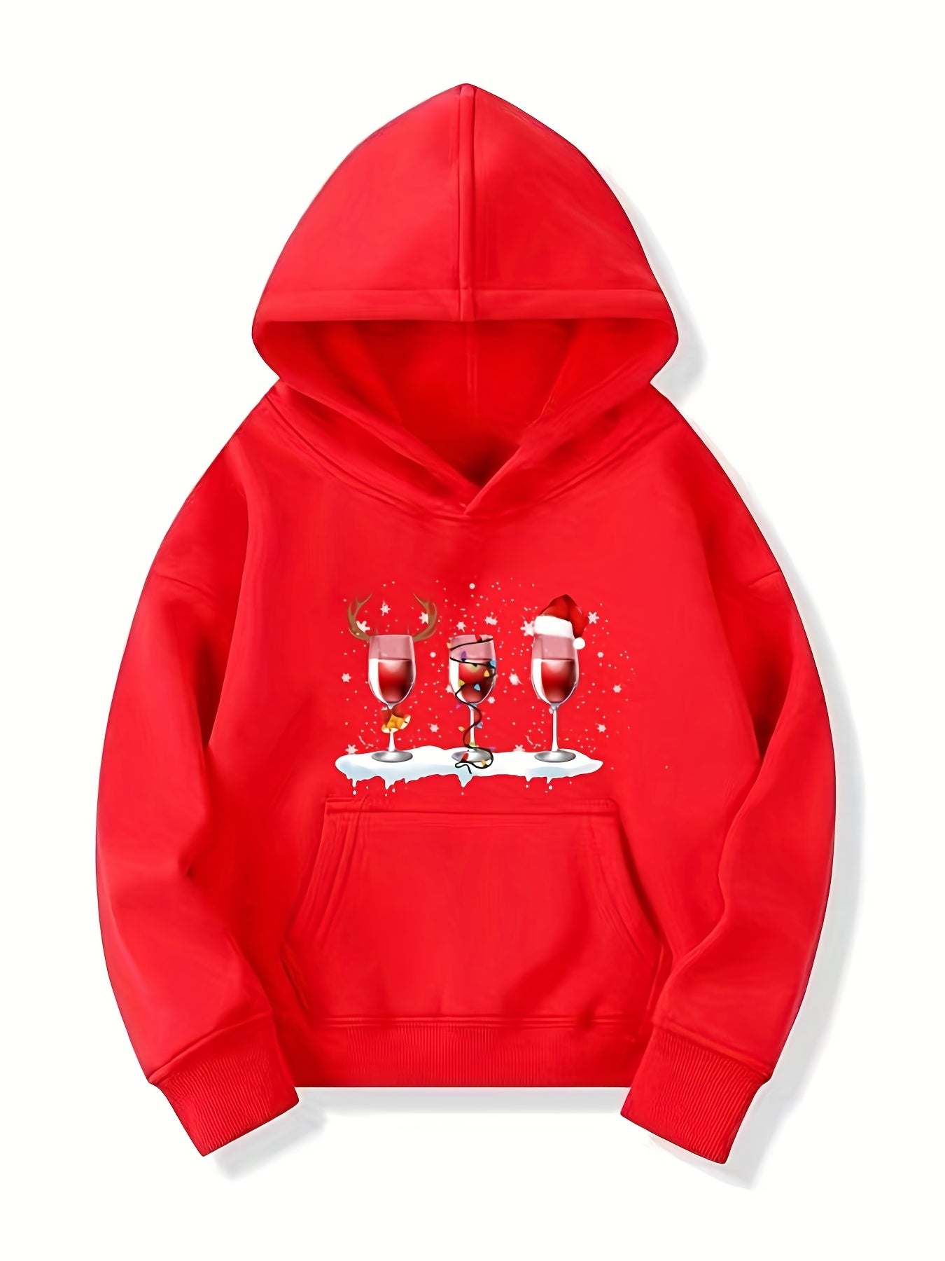 Girls' Christmas Hoodie Sweatshirt with Pocket