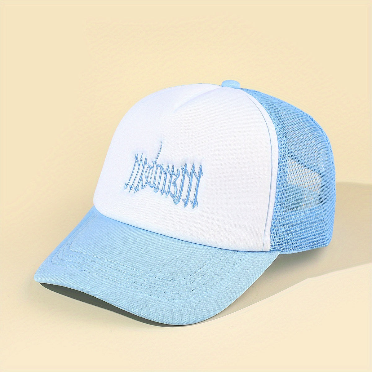 Gothic Embroidery Trucker Hat Couple Baseball Cap Unisex Hip Hop Adjustabl