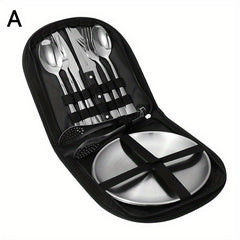10pcs Stainless Steel Camping Cooking Utensils Set