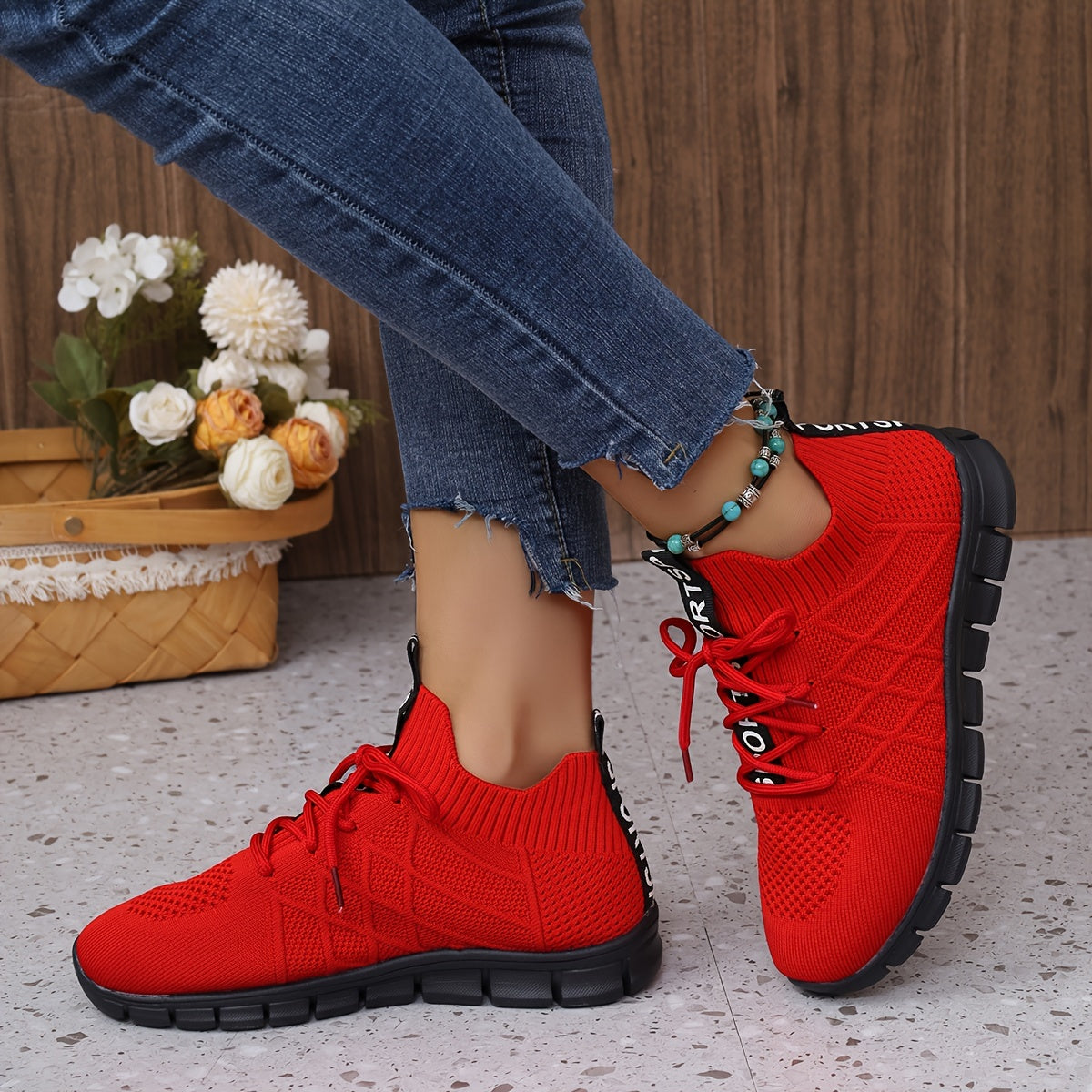 Women's Anti Slip Mesh Road Running Shoes Lightweight Sneakers