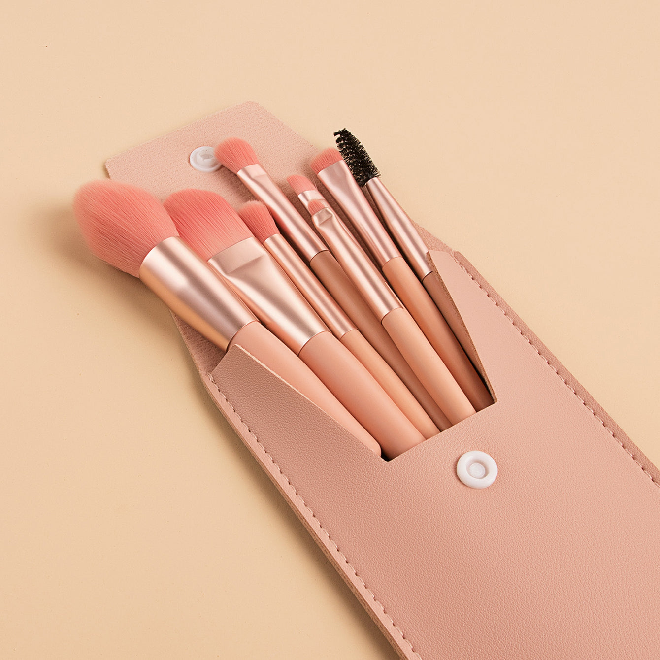 Mini Macaroon Brush Set Eyeshadow Makeup Tool 8 Sticks With Bag