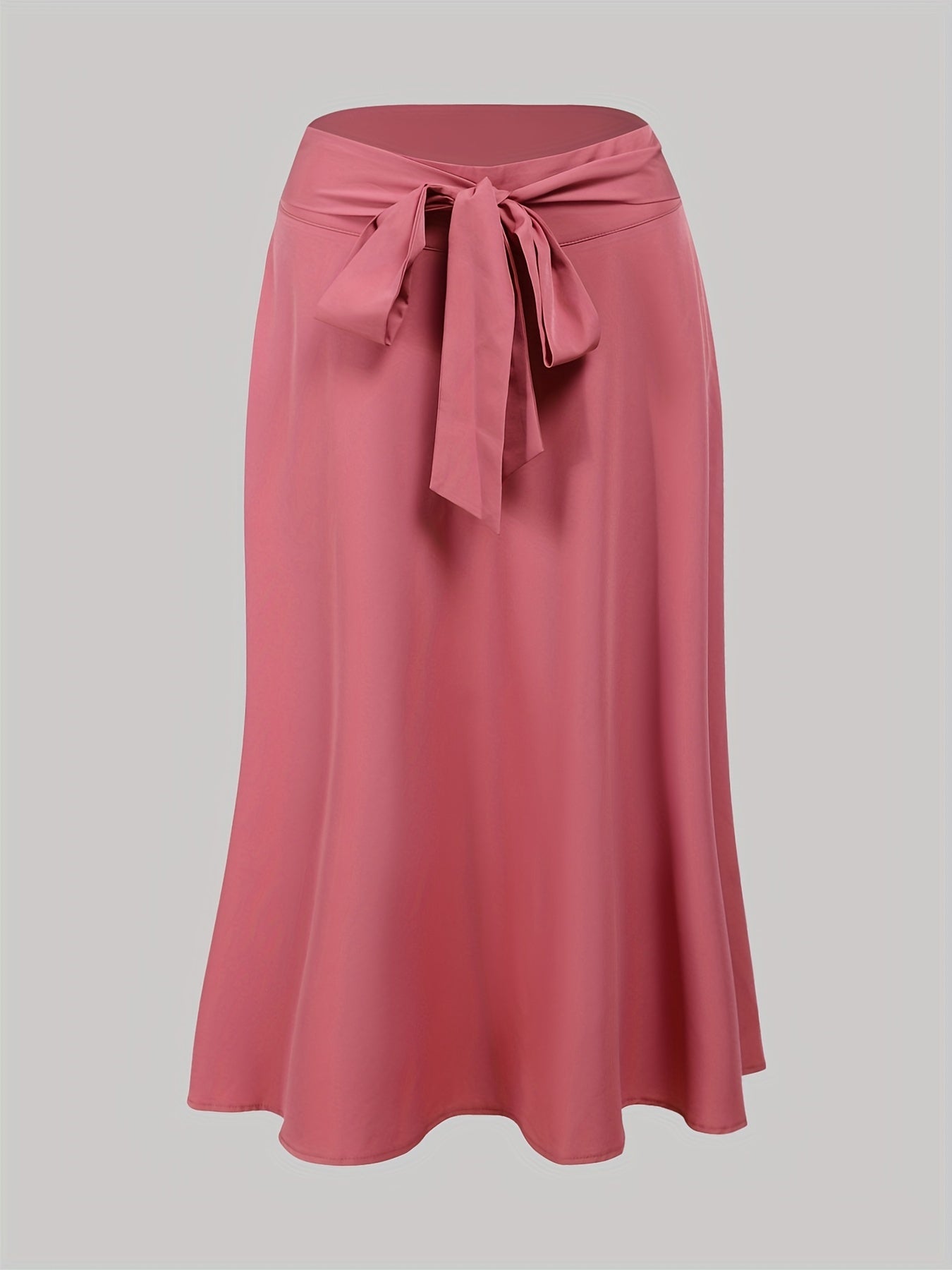  Women's Maxi Skirt with Bow Knot Belt