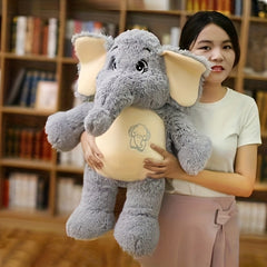 Large Gray Elephant Plush Stuffed Animal Toy Soft Durable Perfect Gift