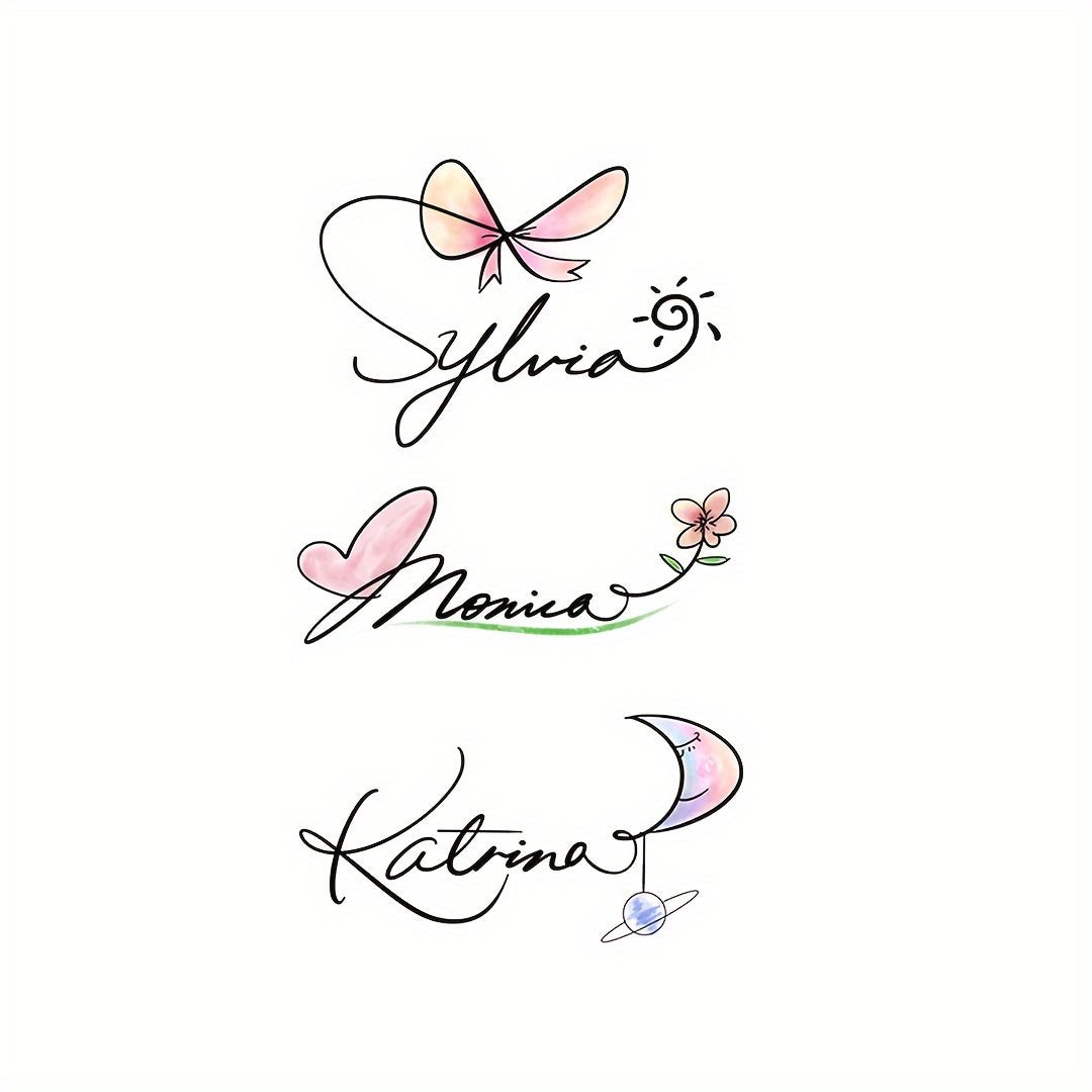 10pcs Waterproof Party Temporary Tattoos - Designs for Shoulders, Legs, Arms