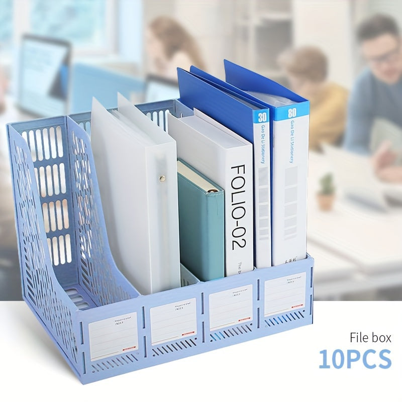 10pcs Desk File Holder Office Stationery Organizer