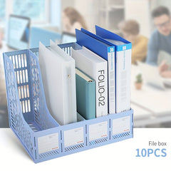 10pcs Desk File Holder Office Stationery Organizer