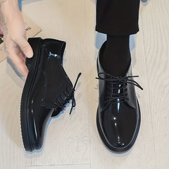 Men's Lace Up Faux Leather Business Shoes